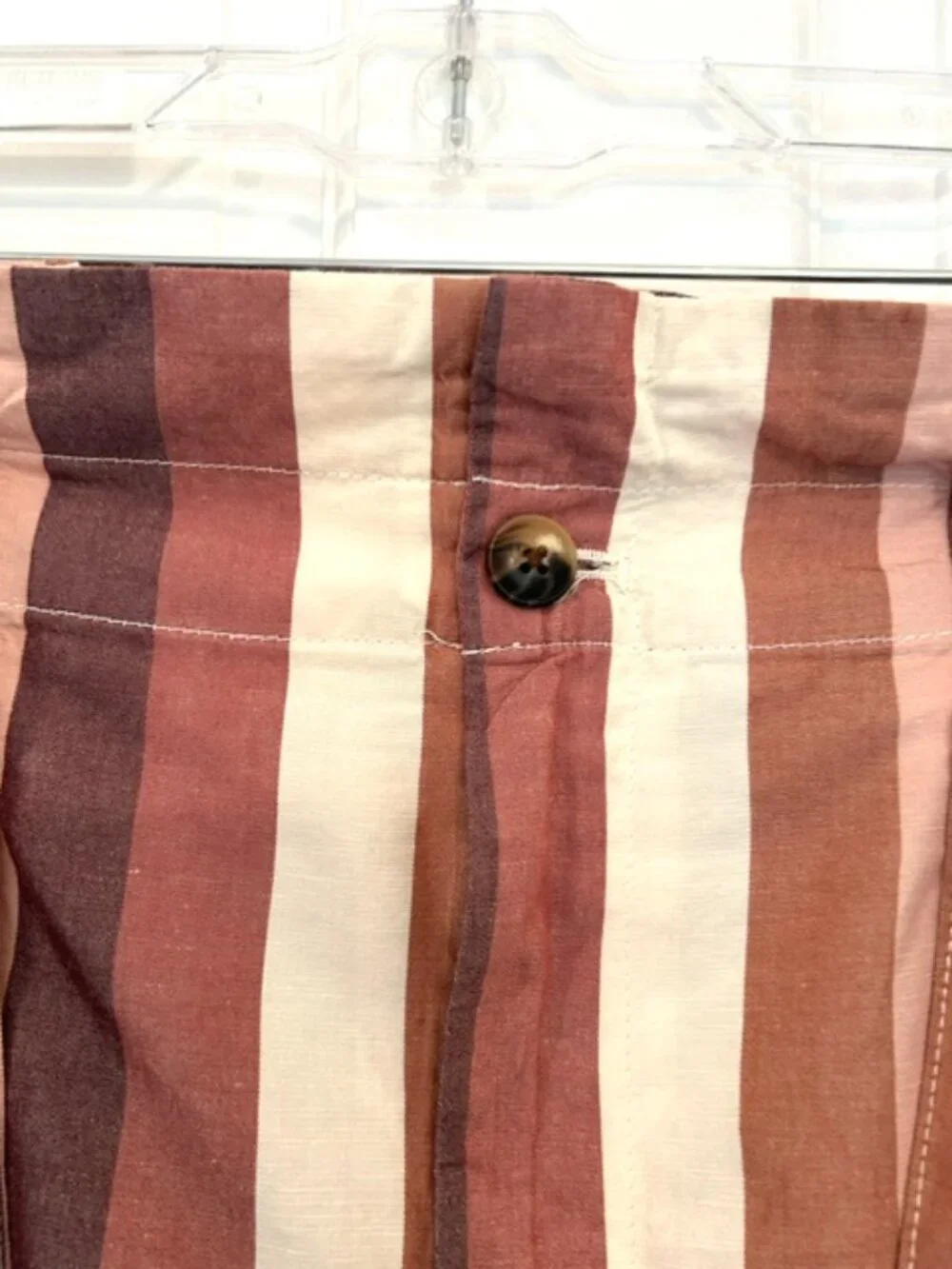 Madewell Paperbag Waist Striped Linen Blend Shorts – NWOT – Size 0